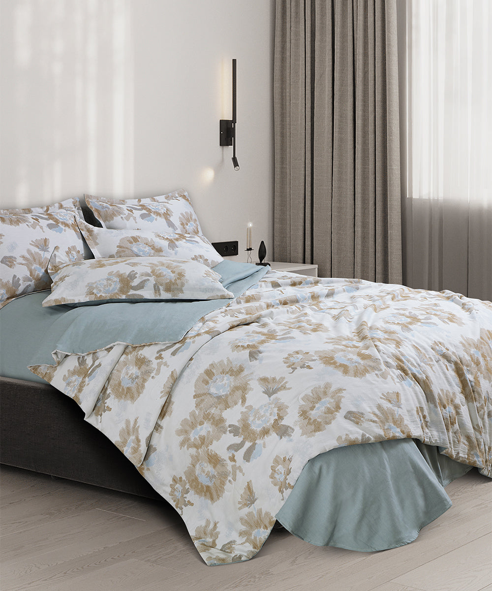 Maison Linen Bedding – Aqua Bloom