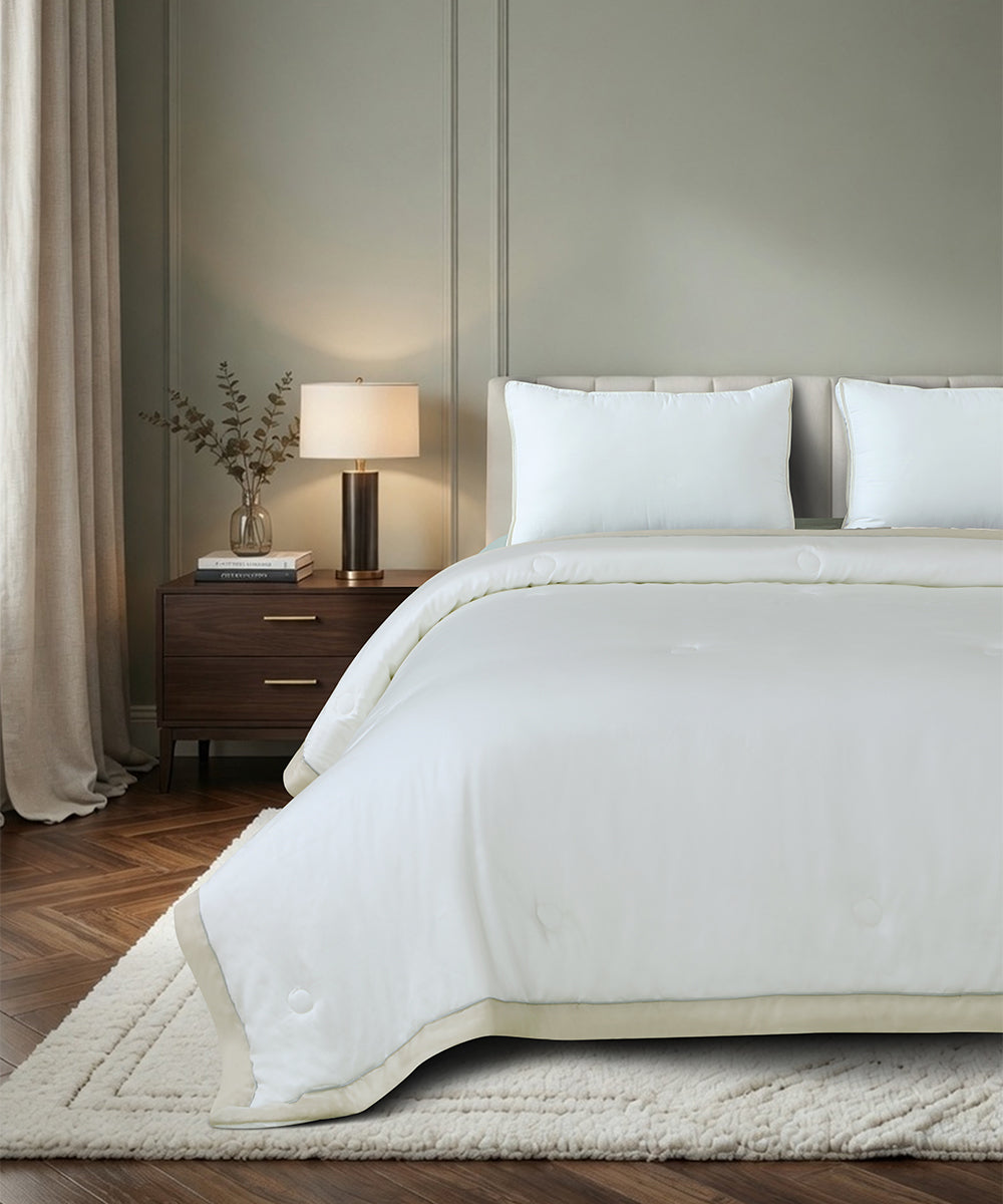 Crochet Tencel Quilt – Ivory Cloud