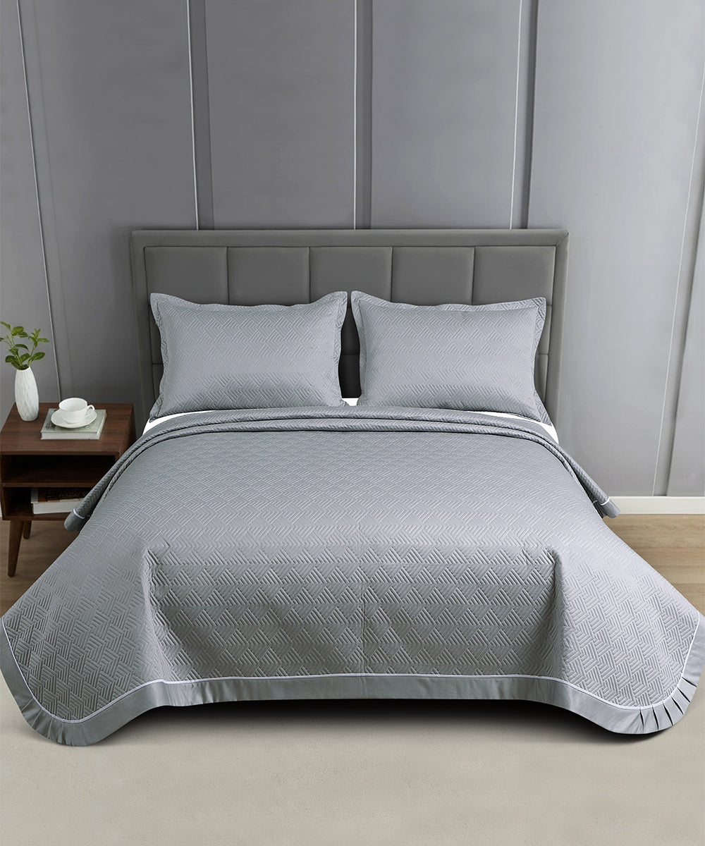 Elegance Bedcover Collection – Mist Grey