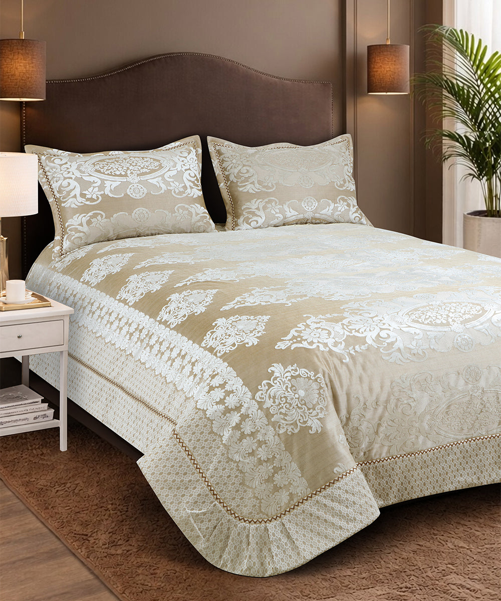 Aurelia Champagne Ivory Bedcover