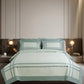 600 Thread Count Imperial Border – Arctic Mist