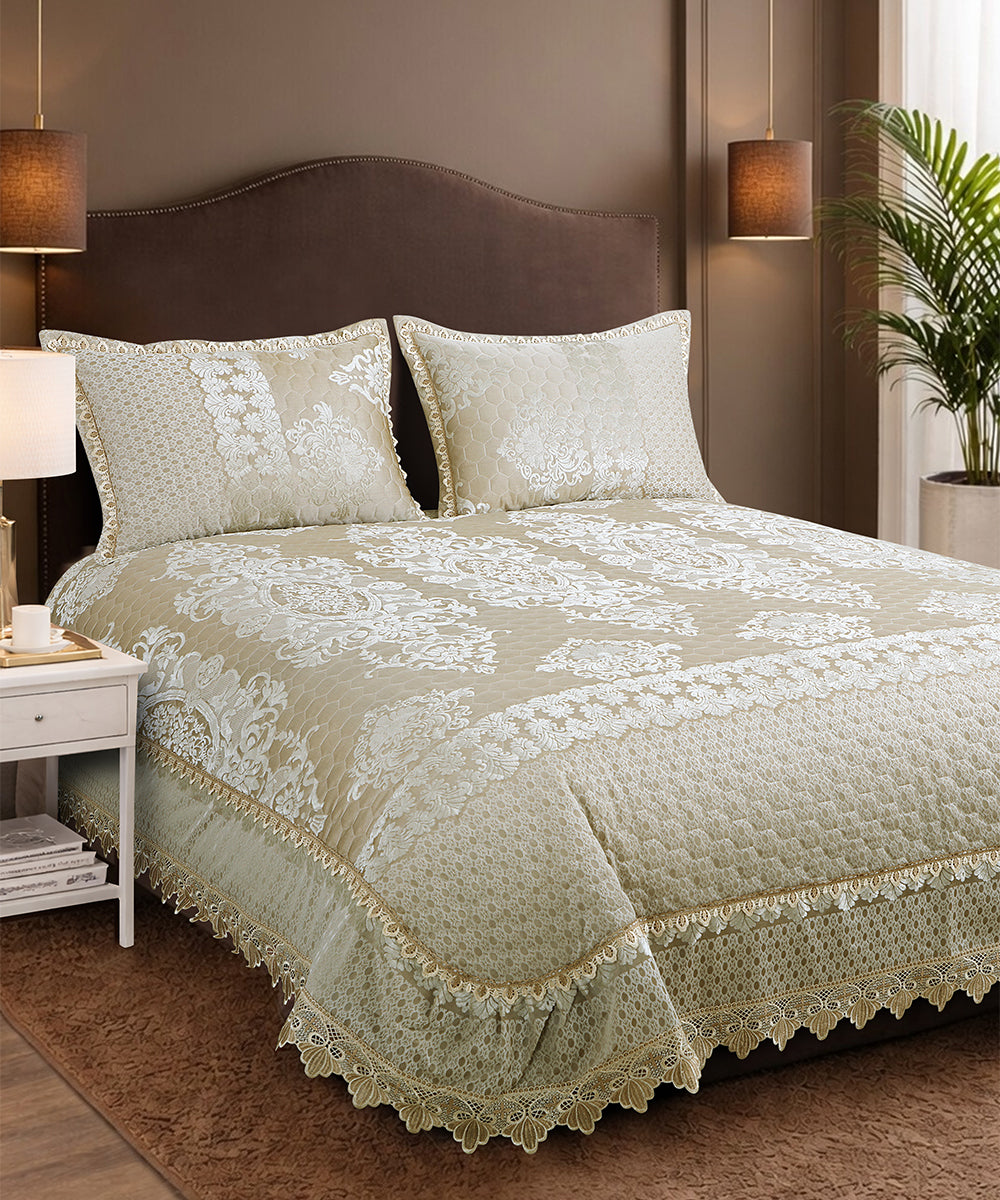 Verona Champagne Ivory Bedcover