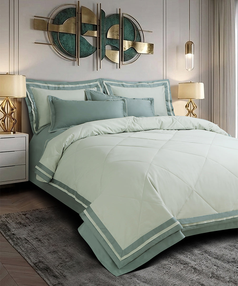 600 Thread Count Heritage Border – Mint Sage