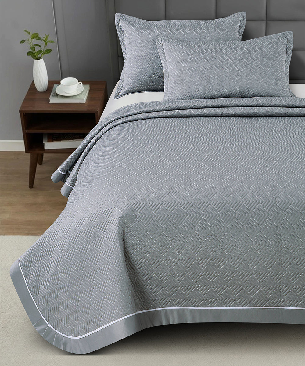 Elegance Bedcover Collection – Mist Grey