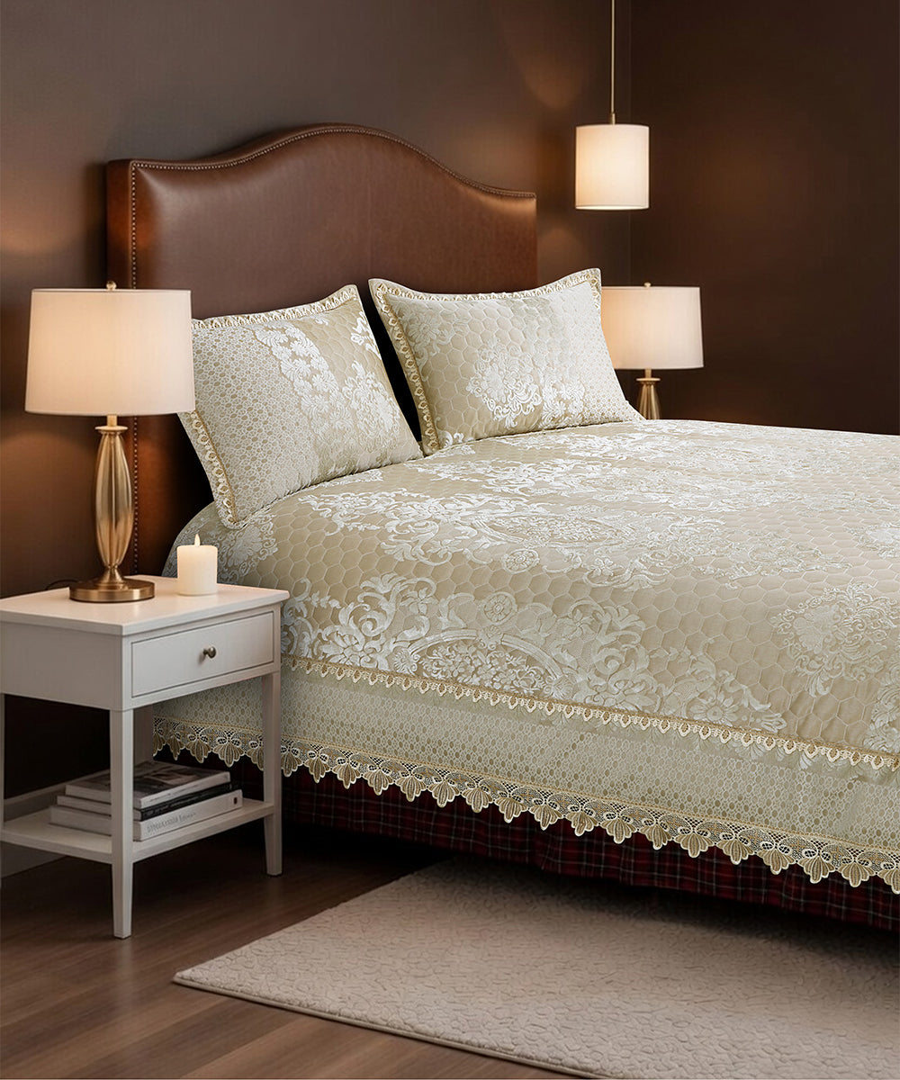 Verona Champagne Ivory Bedcover