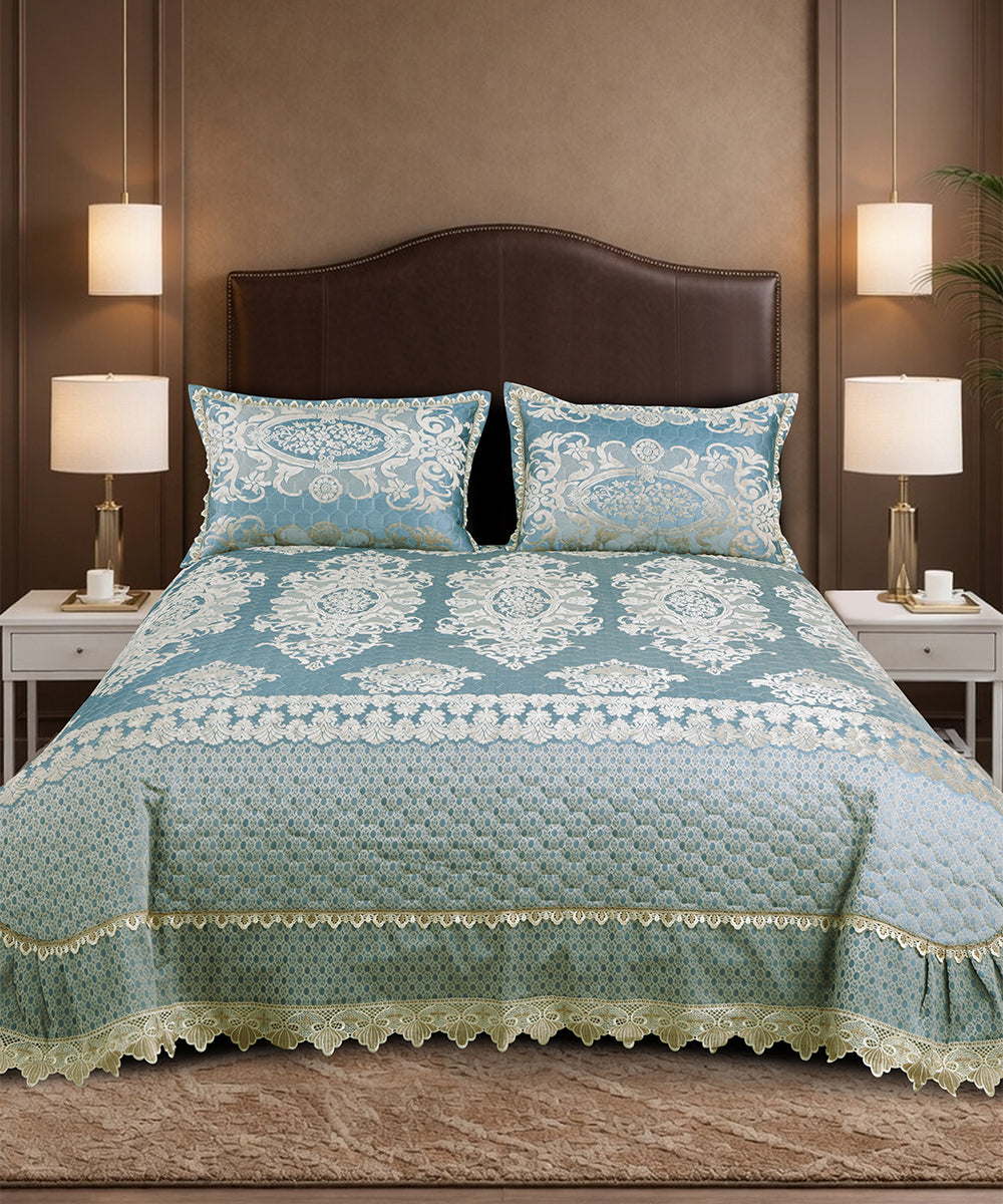 Aurelia Powder Blue Bedcover