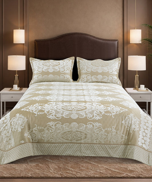 Aurelia Champagne Ivory Bedcover