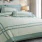 600 Thread Count Imperial Border – Arctic Mist