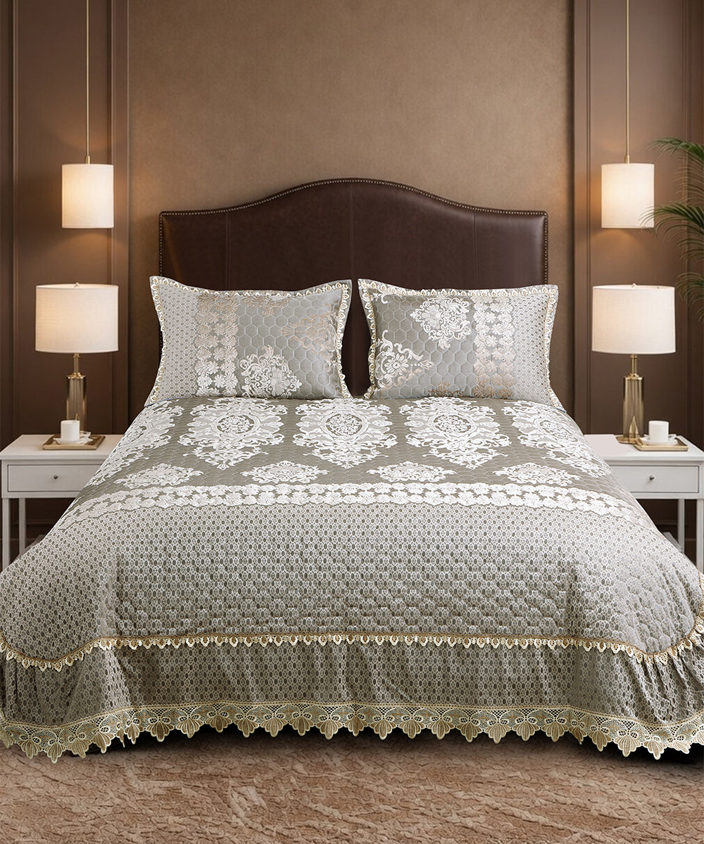 Celestia Silver Sage Bedcover