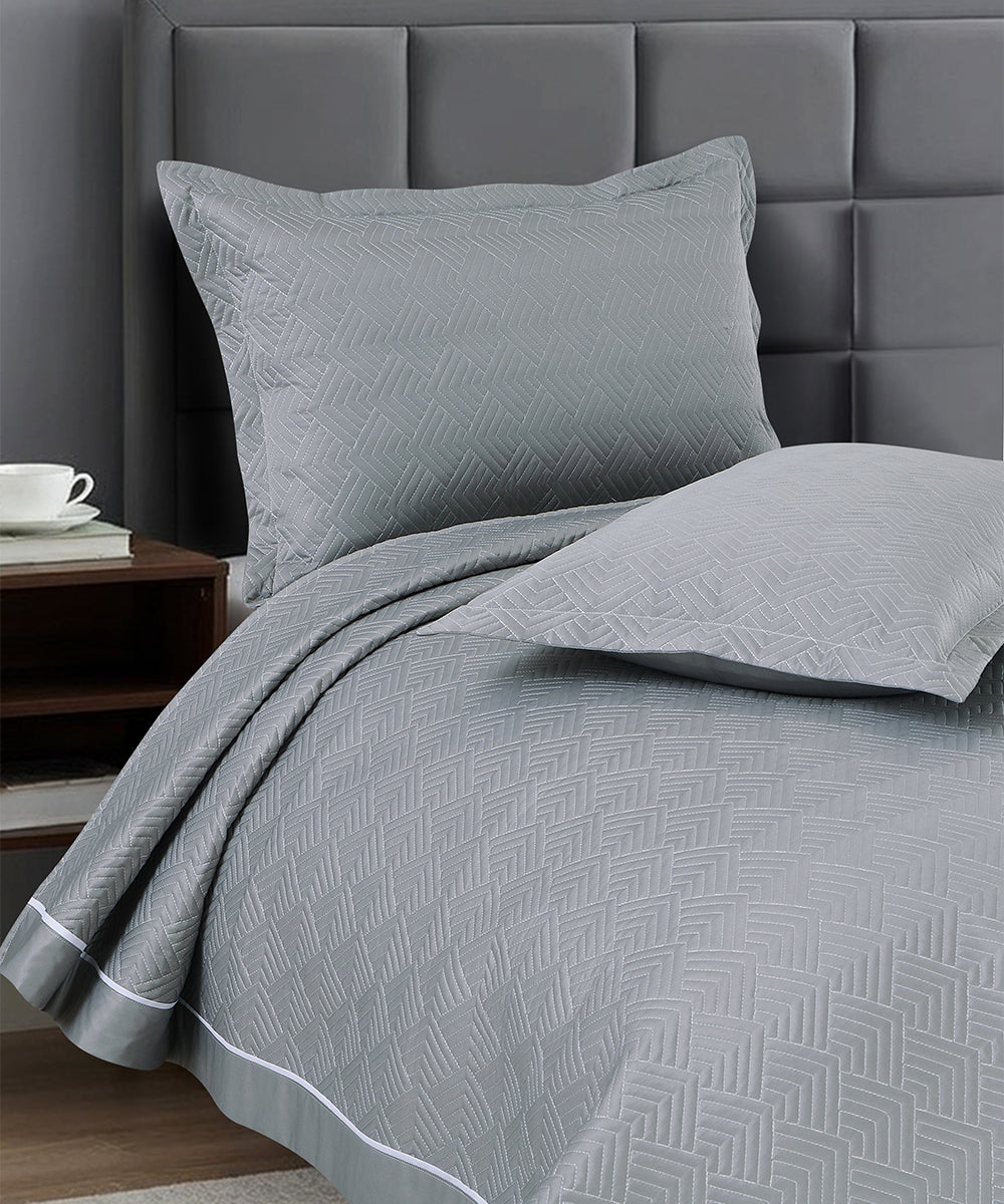 Elegance Bedcover Collection – Mist Grey
