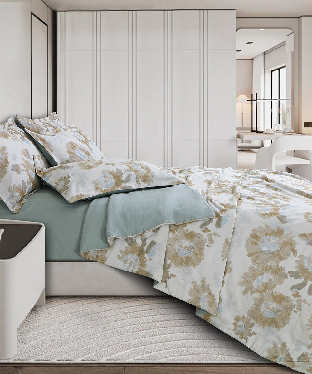 Maison Linen Bedding – Aqua Bloom
