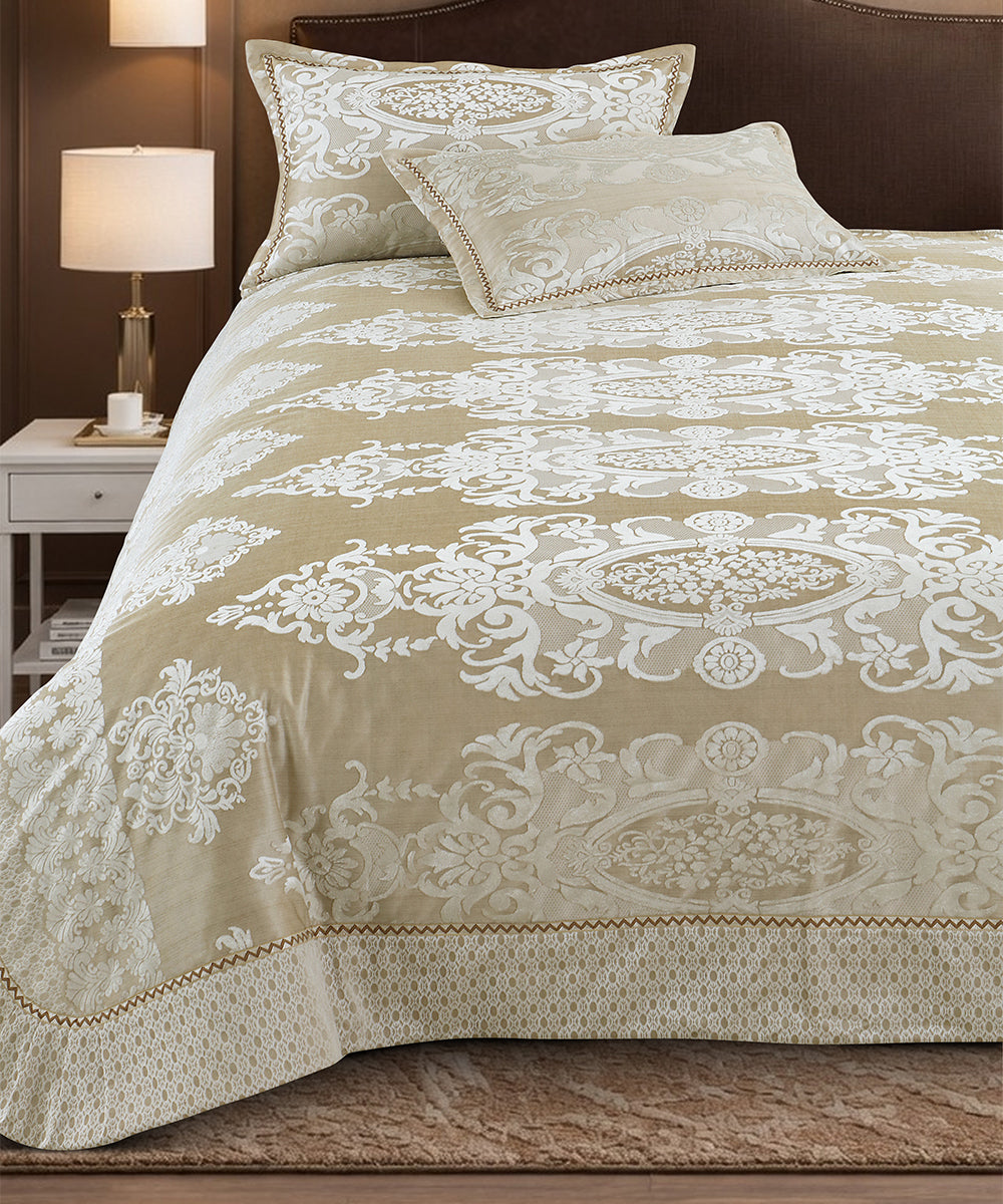 Aurelia Champagne Ivory Bedcover