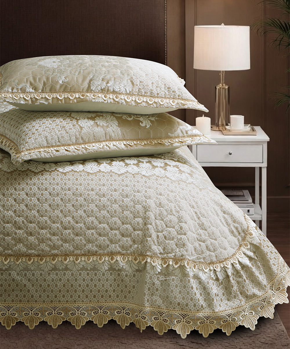 Verona Champagne Ivory Bedcover