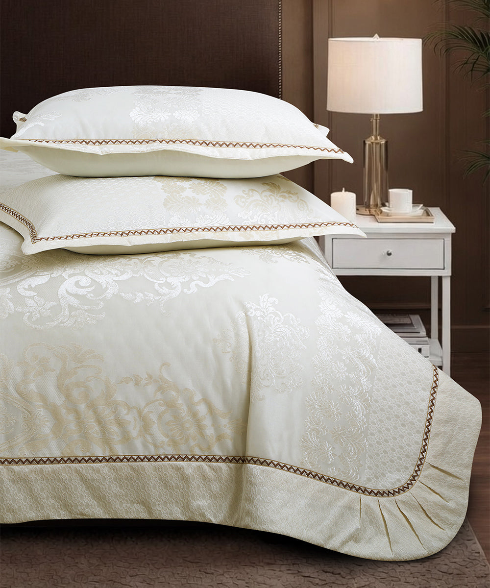 Aurelia Soft Champagne Bedcover
