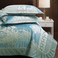 Aurelia Aqua Sage Lace Bedcover