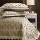 Aurelia Antique Gold Beige Bedcover