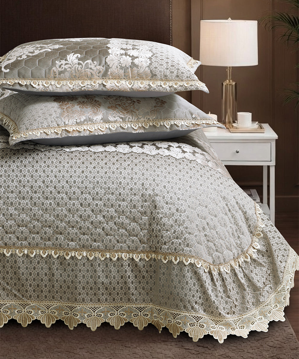 Celestia Silver Sage Bedcover