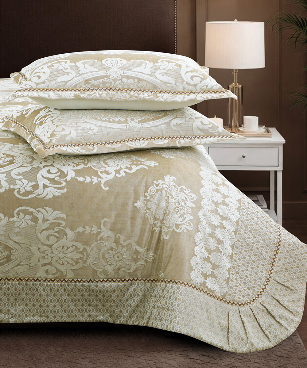 Aurelia Champagne Ivory Bedcover