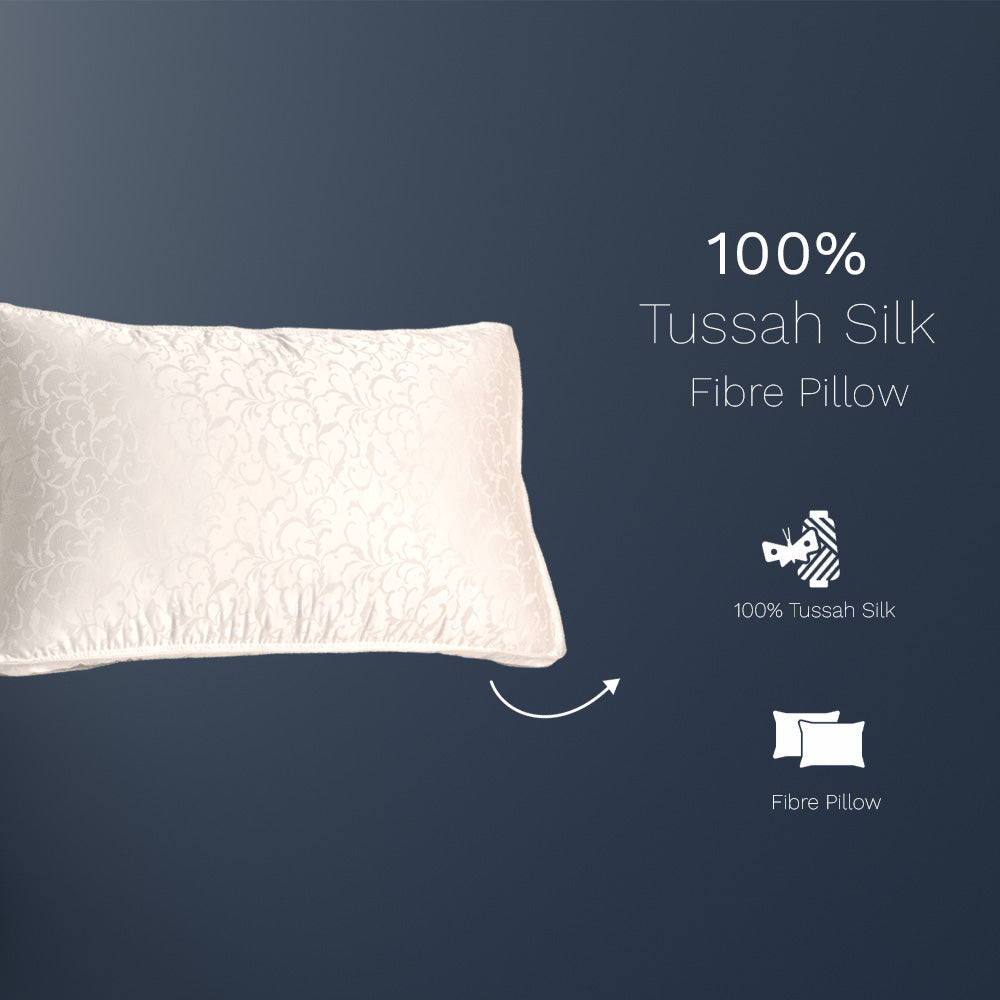 Tussah down feather pillow by La Casa
