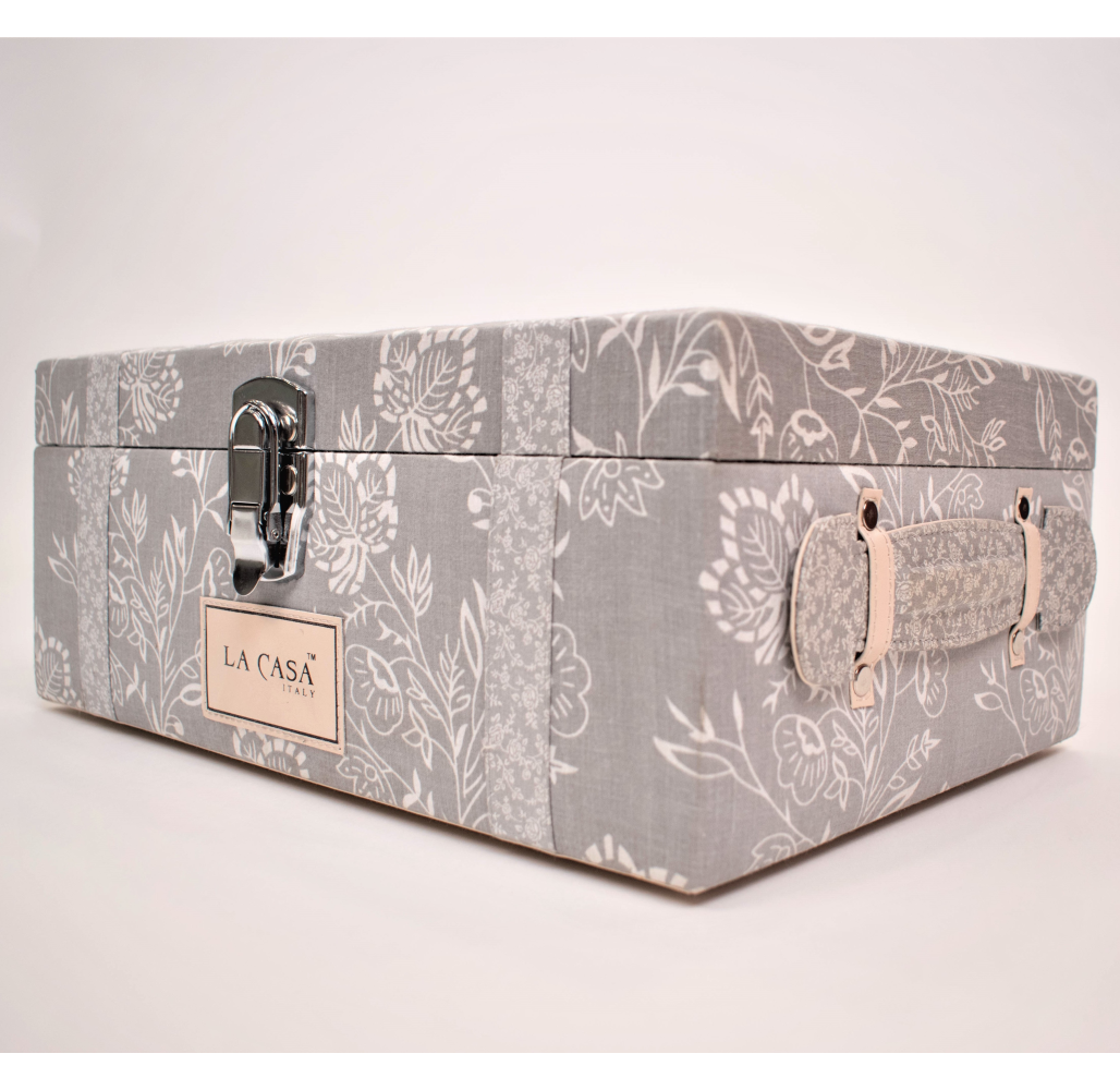 Botanic Silver Bloom Box Duvet Set