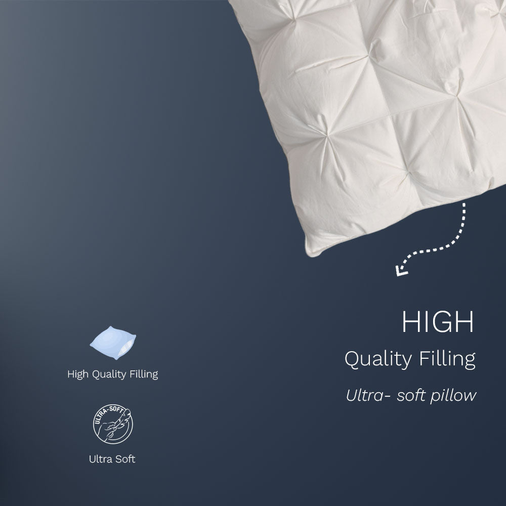 Cotton down feather quilted Pillow