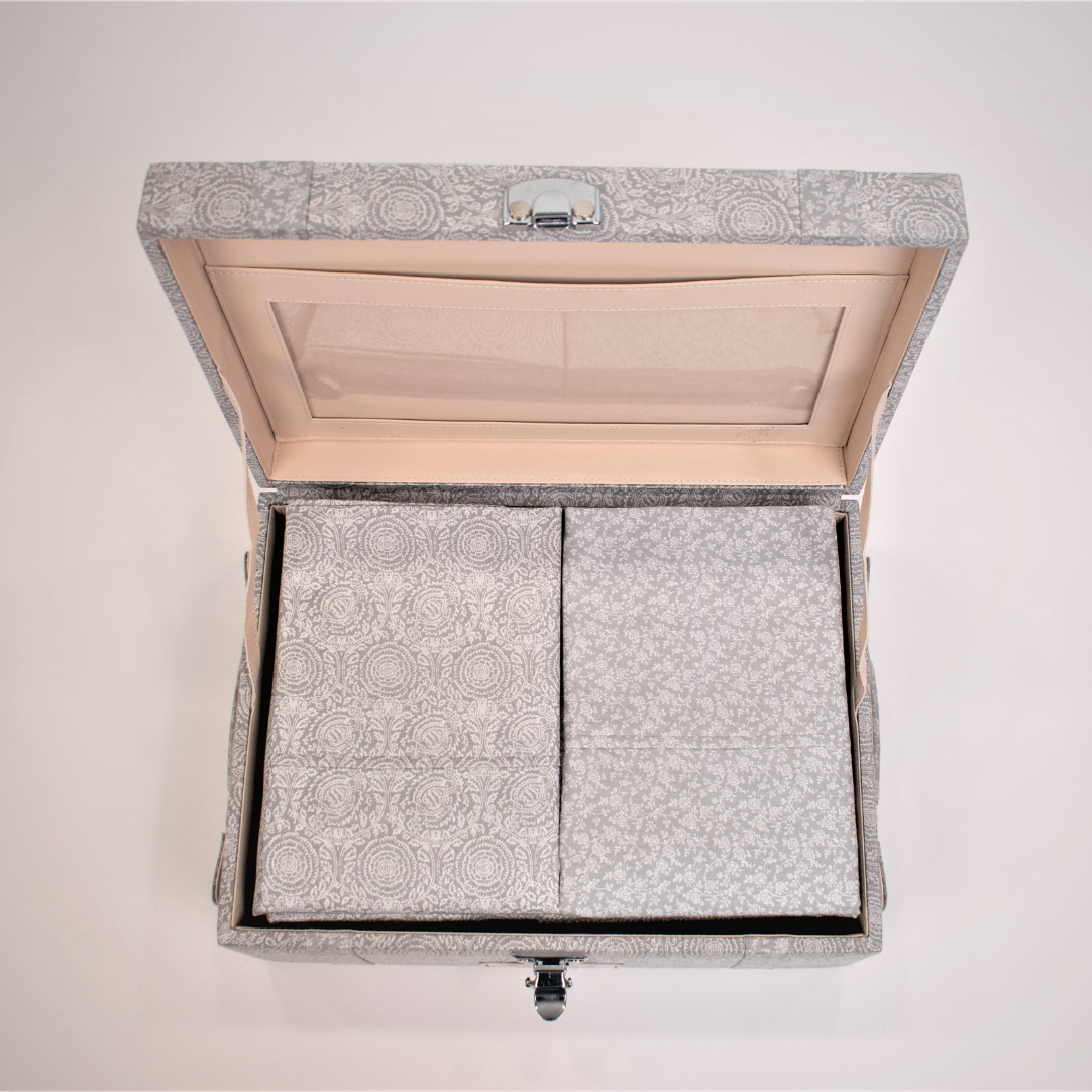 Persian Silver Bloom Box Duvet Set