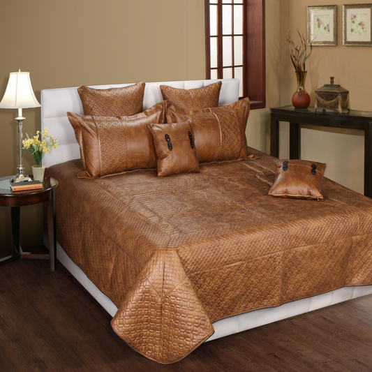 The Vegan Leather Rust Bed Spreads