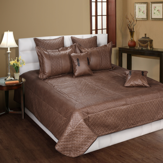 The Vegan Leather Coffee Bed Spreads